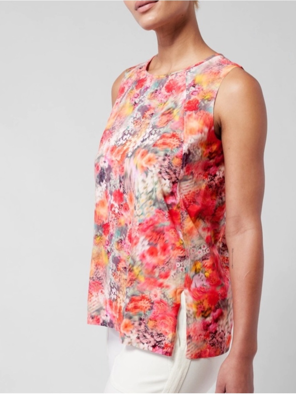 Athleta Refined Zephyr tank bloom spring pink sz xs